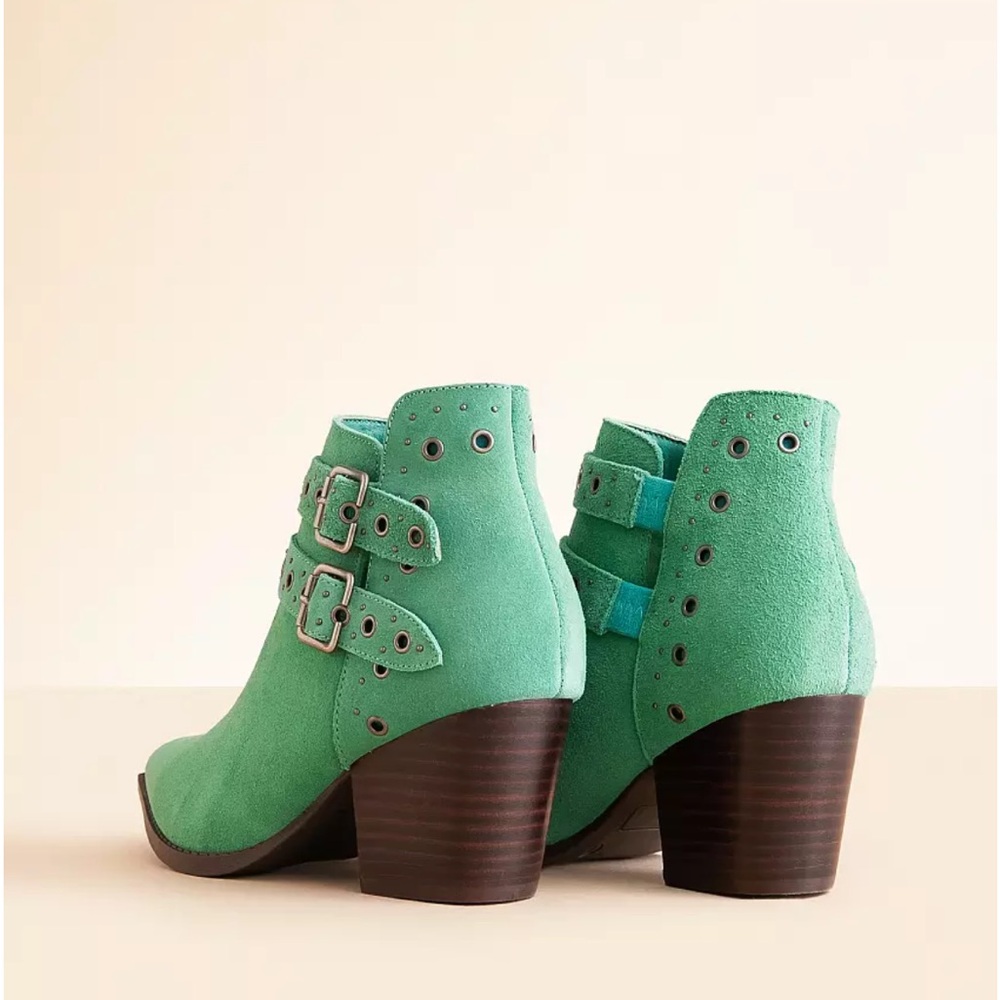 Naughty Monkey Elsa Leather Western Ankle Boots Size 9 - Picture 4 of 12